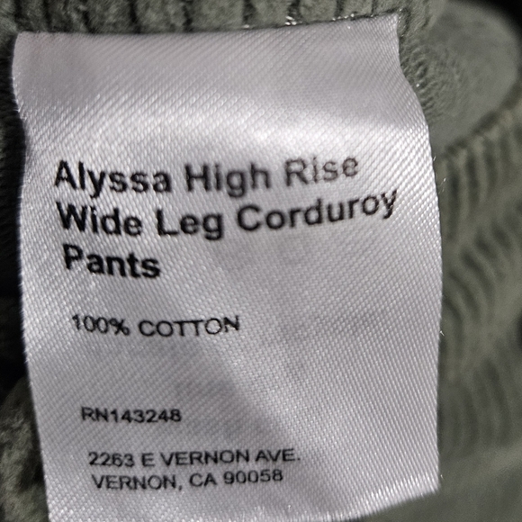 Reformation Alyssa High Rise Wide Leg Corduroy Pants - Picture 8 of 8